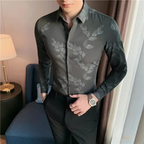 Camisa Social Alpha British Style Azul - AlphaCode