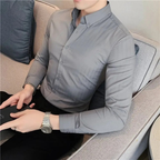 Camisa Social Alpha British Style Azul - AlphaCode