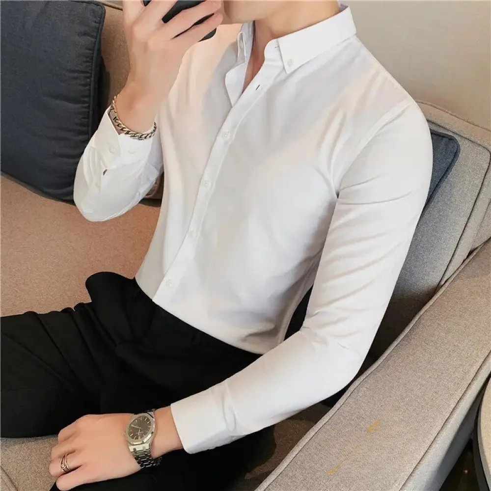 Camisa Social Alpha British Style Azul - AlphaCode