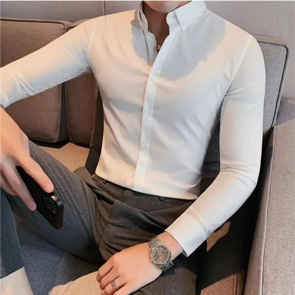 Camisa Social Alpha British Style Azul - AlphaCode