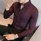 Camisa Social Alpha British Style Azul - AlphaCode