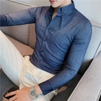 Camisa Social Alpha British Style Cinza - AlphaCode