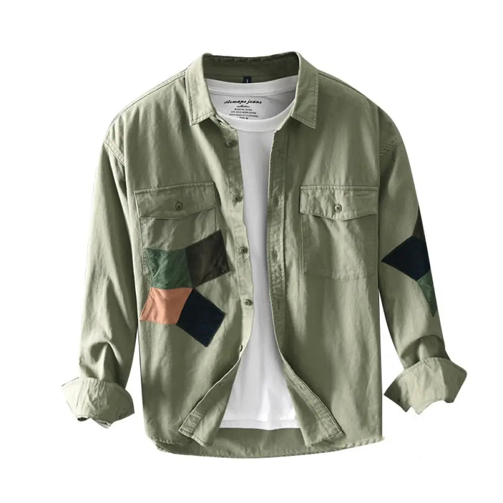 Camisa Social Alpha Bunbury Caqui - AlphaCode