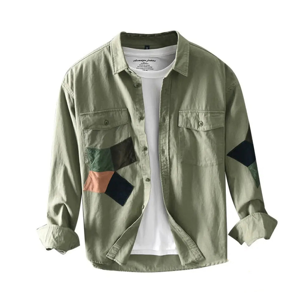 Camisa Social Alpha Bunbury Caqui - AlphaCode