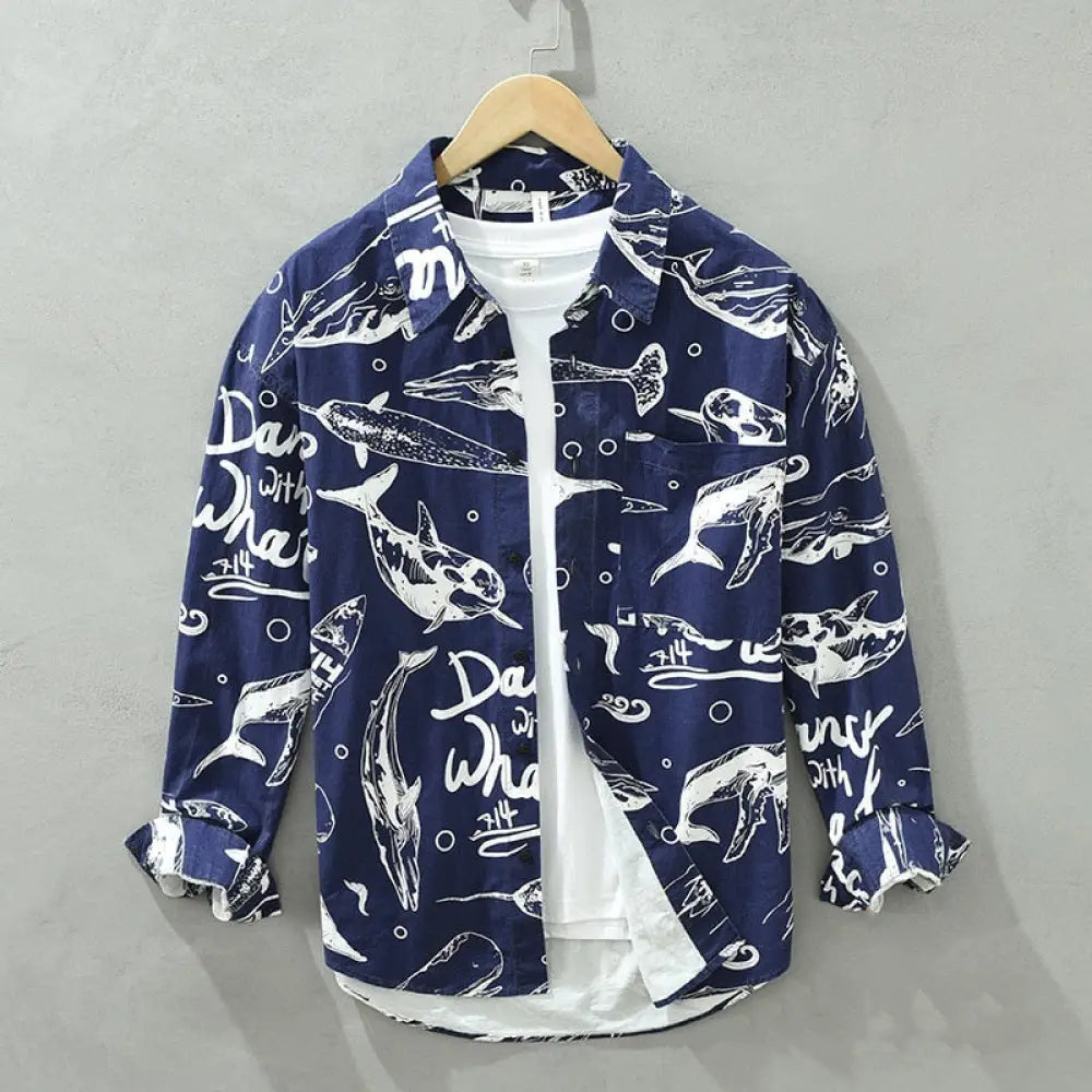 Camisa Social Alpha Dolphin Branco - AlphaCode