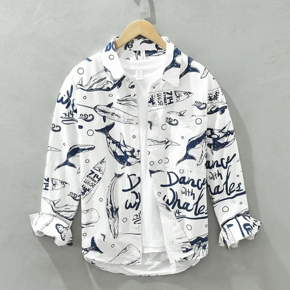 Camisa Social Alpha Dolphin Branco - AlphaCode