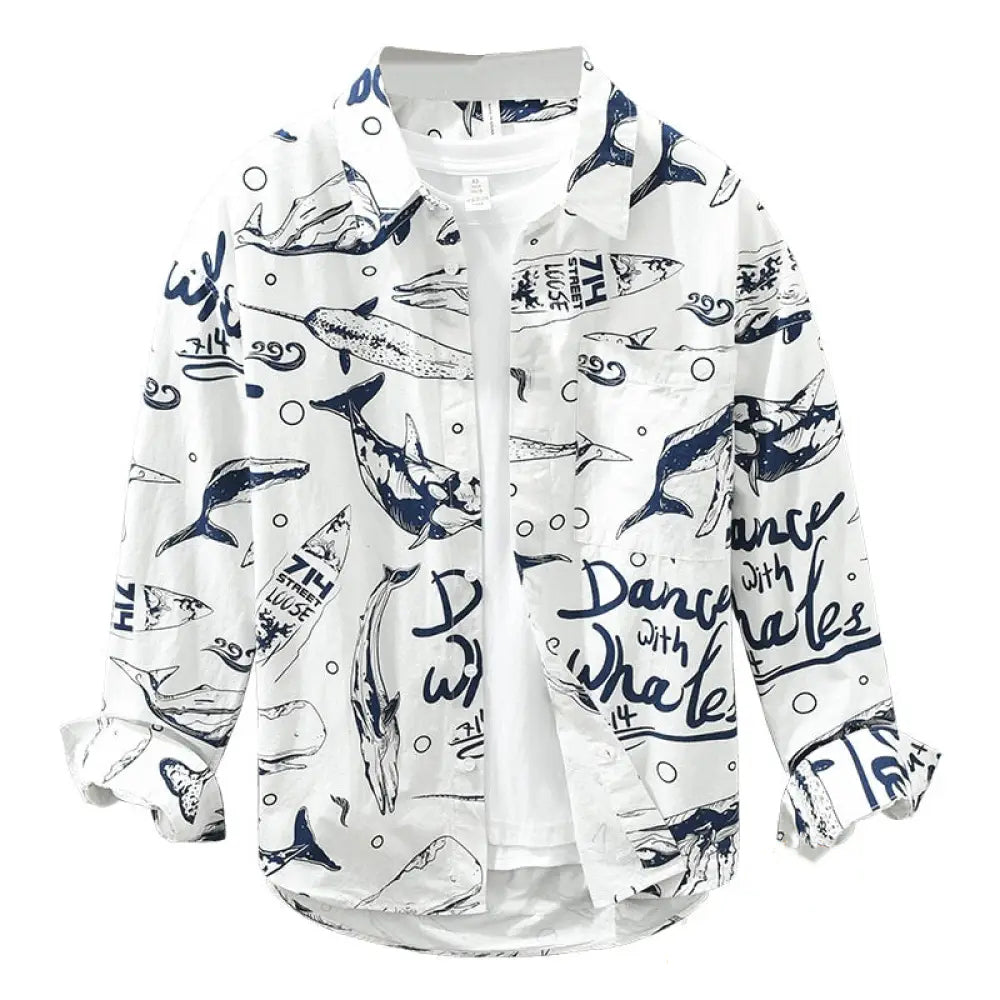 Camisa Social Alpha Dolphin Branco - AlphaCode