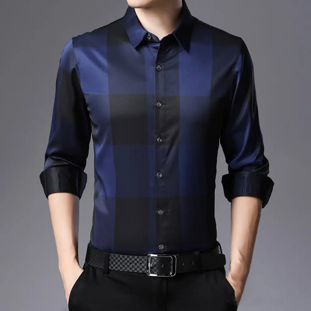 Camisa Social Alpha Enjoy Cinza - AlphaCode