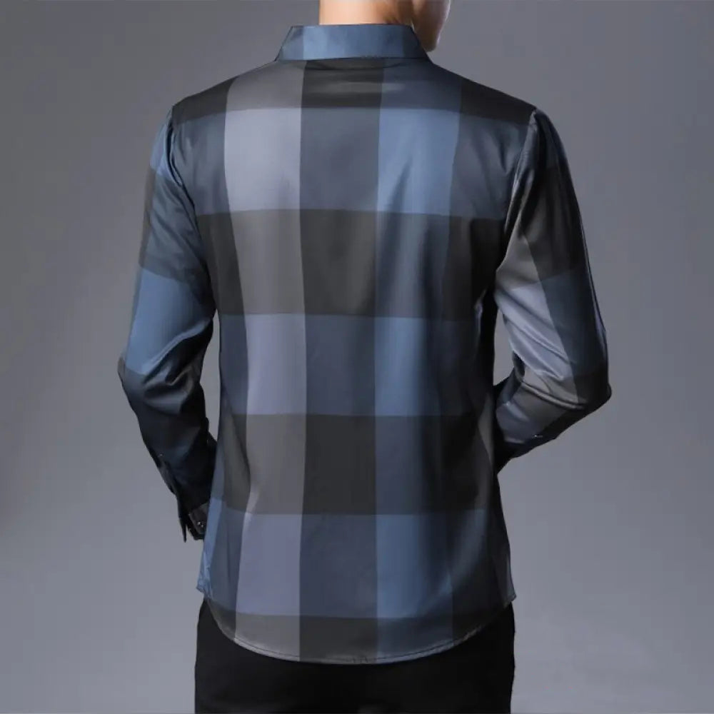 Camisa Social Alpha Enjoy Cinza - AlphaCode