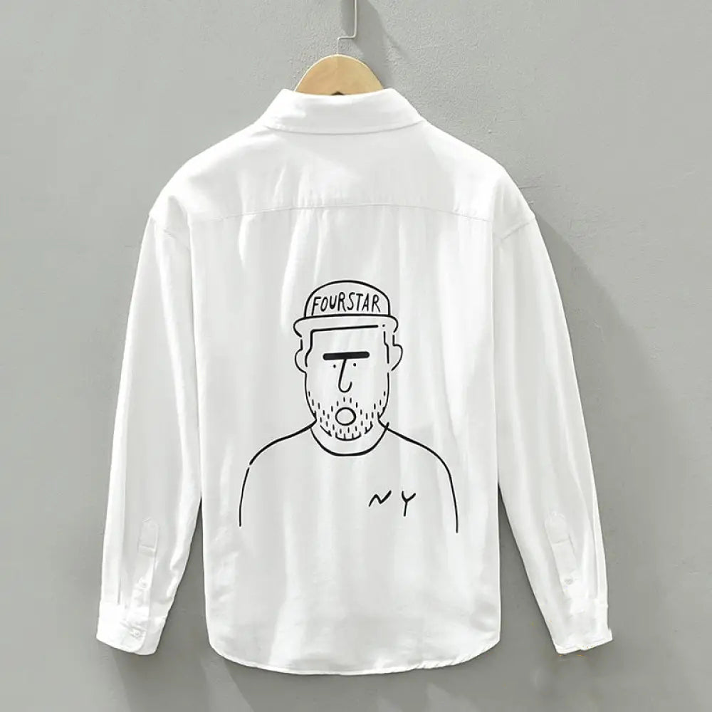 Camisa Social Alpha Fourstar Branco - AlphaCode