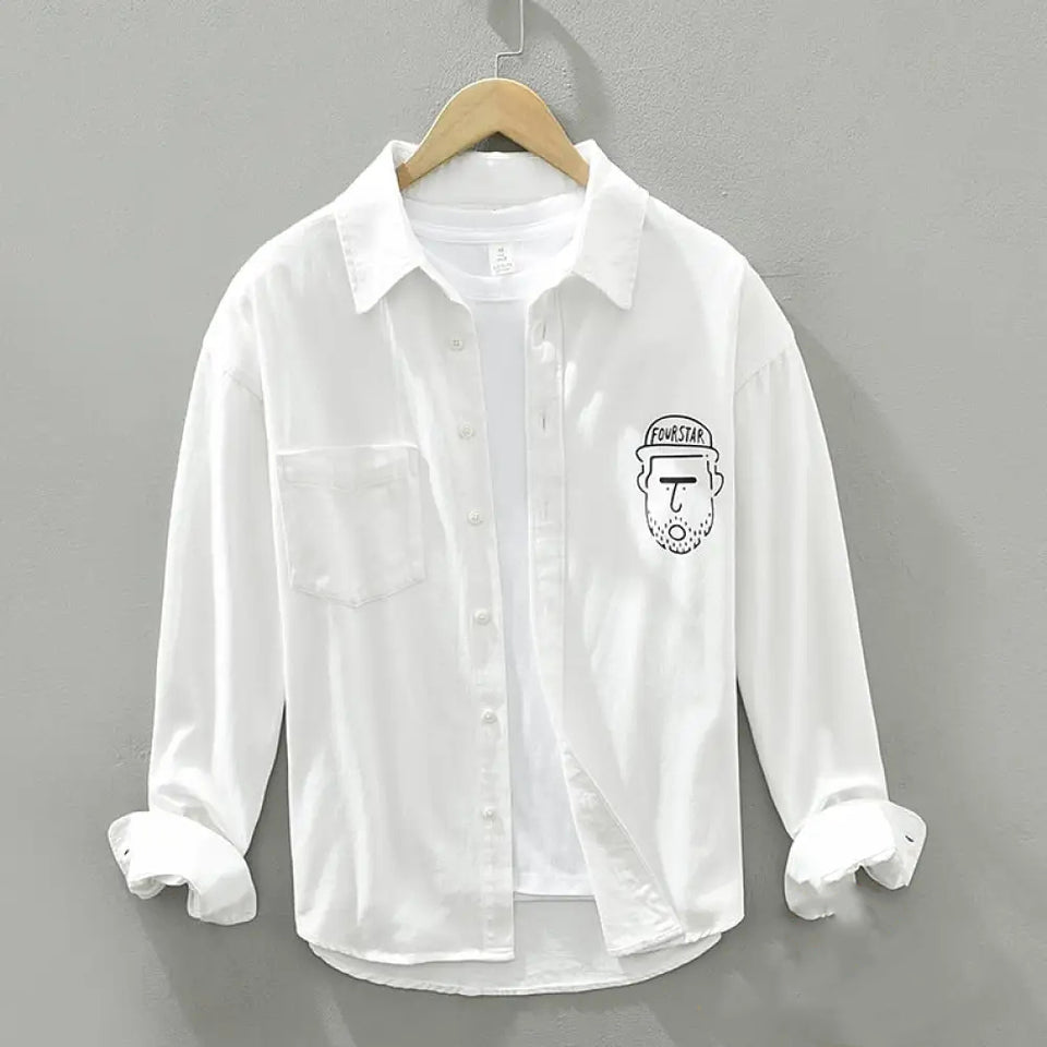 Camisa Social Alpha Fourstar Preto - AlphaCode