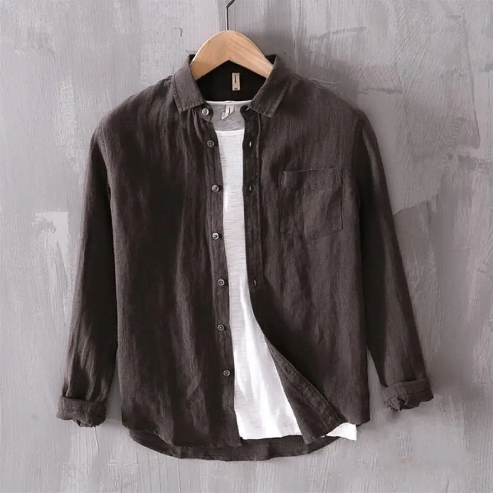 Camisa Social Alpha Galardi Cinza - AlphaCode