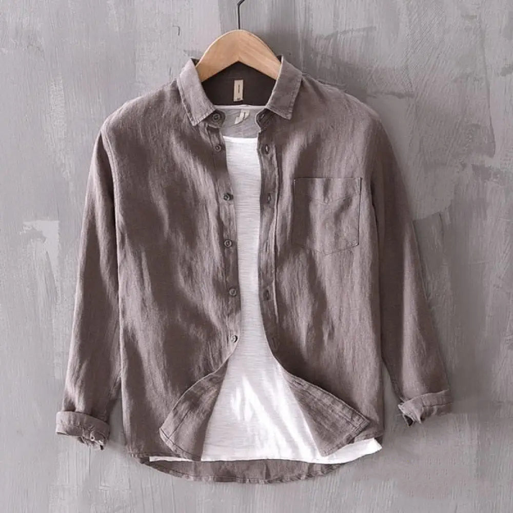 Camisa Social Alpha Galardi Cinza - AlphaCode