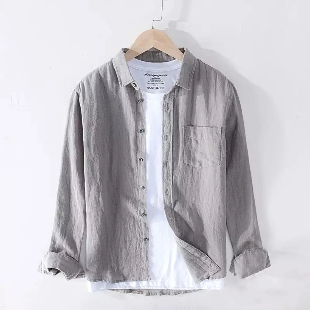 Camisa Social Alpha Galardi Cinza - AlphaCode