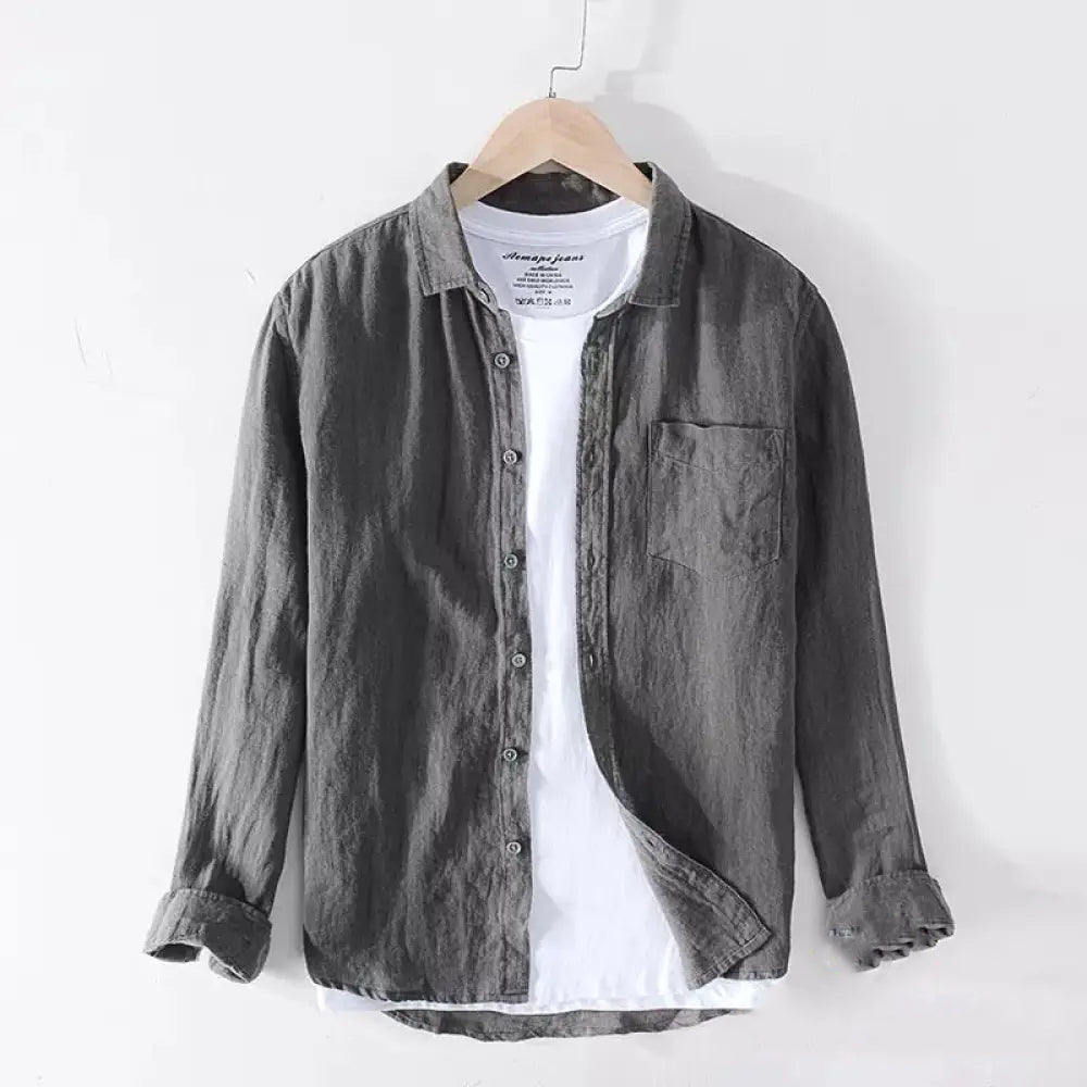Camisa Social Alpha Galardi Cinza - AlphaCode