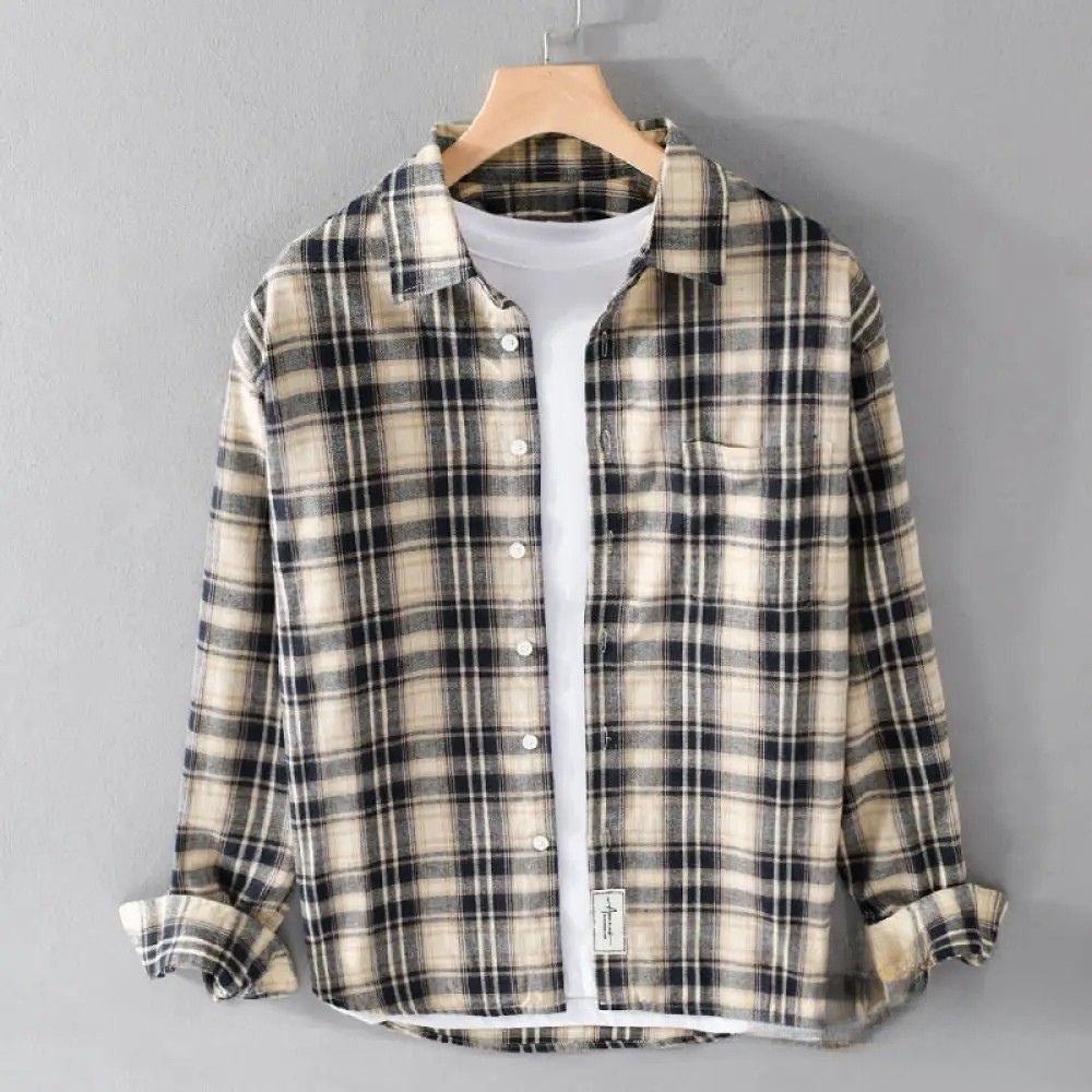 Camisa Social Alpha Gladstone Caqui - AlphaCode