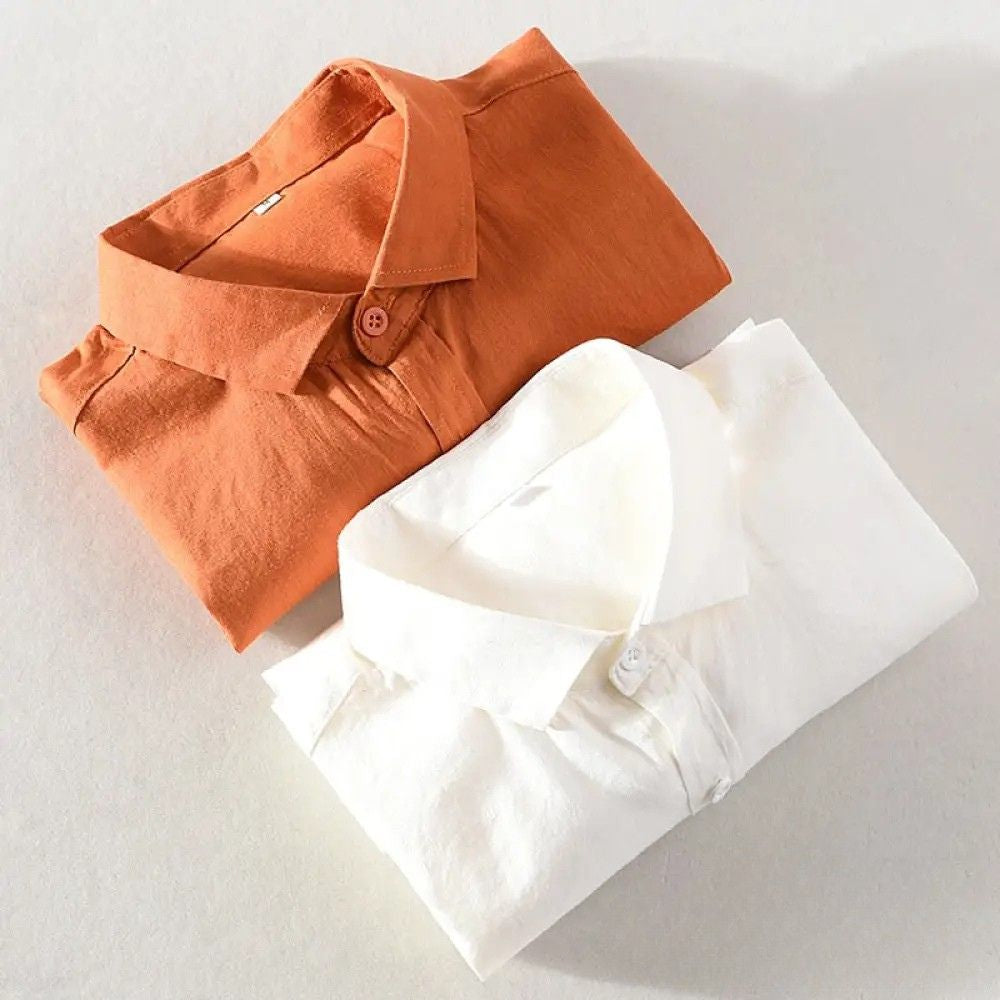 Camisa Social Alpha Houston Laranja - AlphaCode