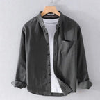 Camisa Social Alpha Lanark Cinza - AlphaCode