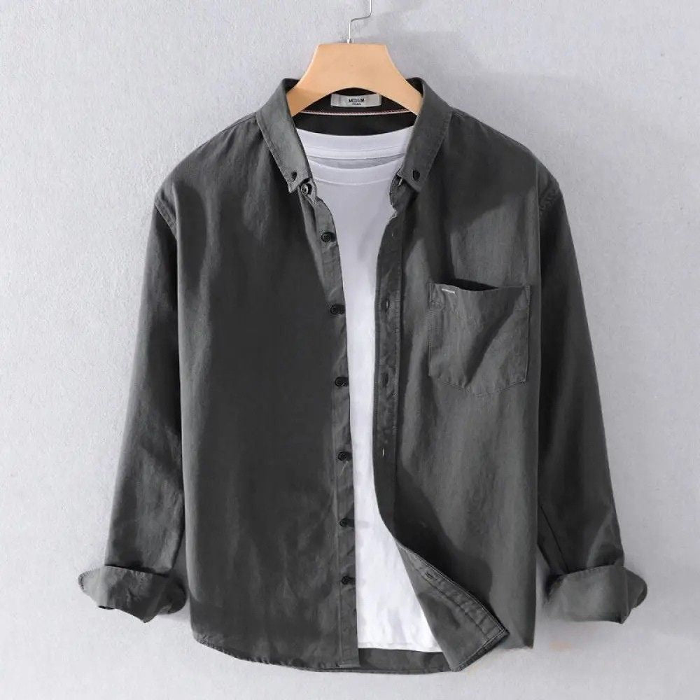 Camisa Social Alpha Lanark Cinza - AlphaCode