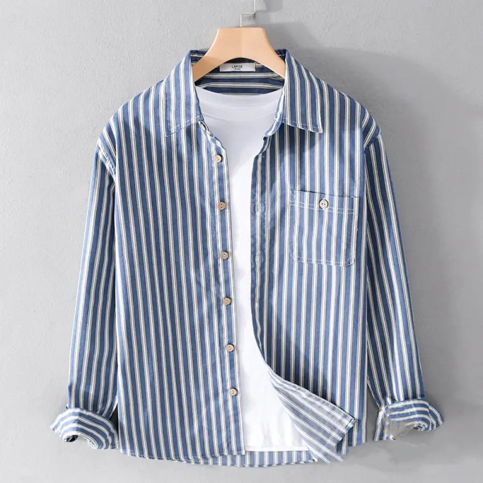 Camisa Social Alpha Lauder Azul - AlphaCode