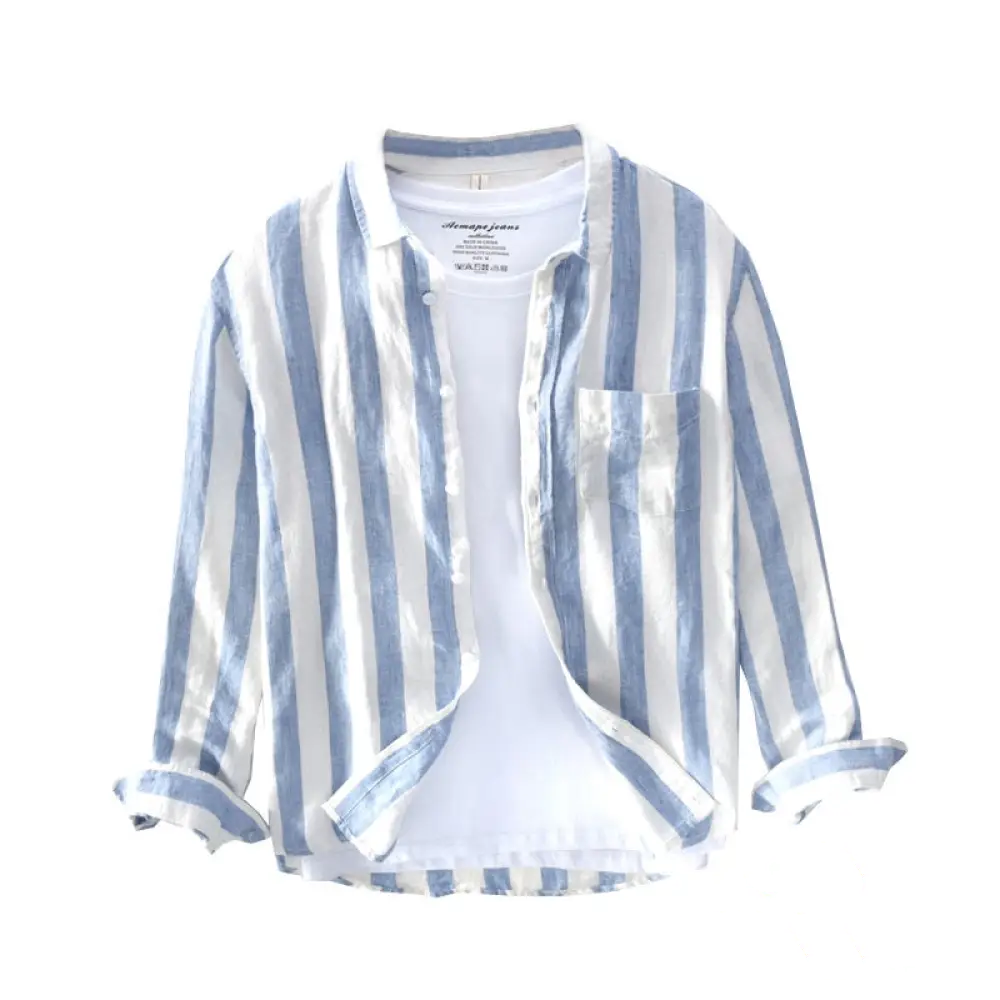 Camisa Social Alpha Linux Azul - AlphaCode