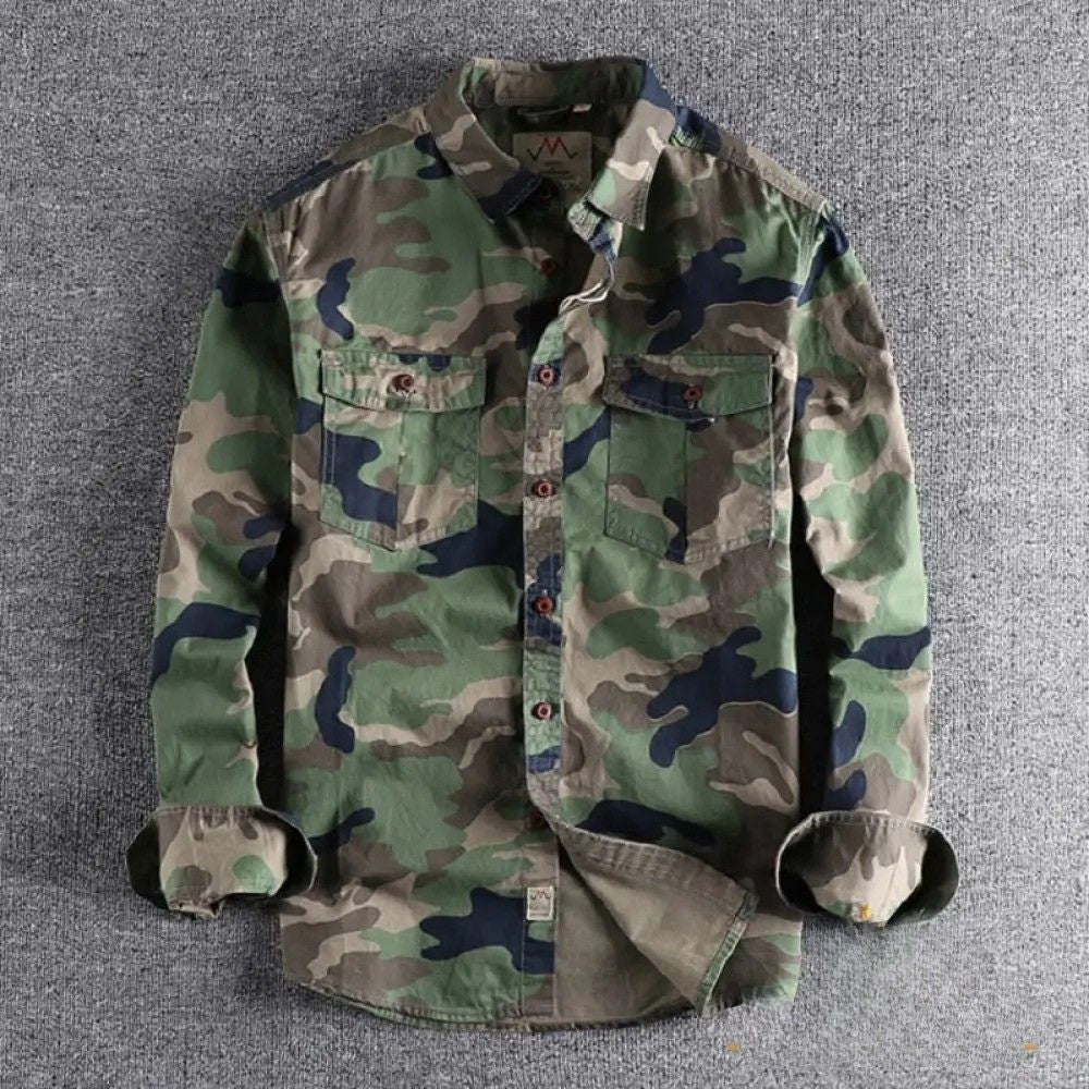 Camisa Social Alpha Military Verde - AlphaCode
