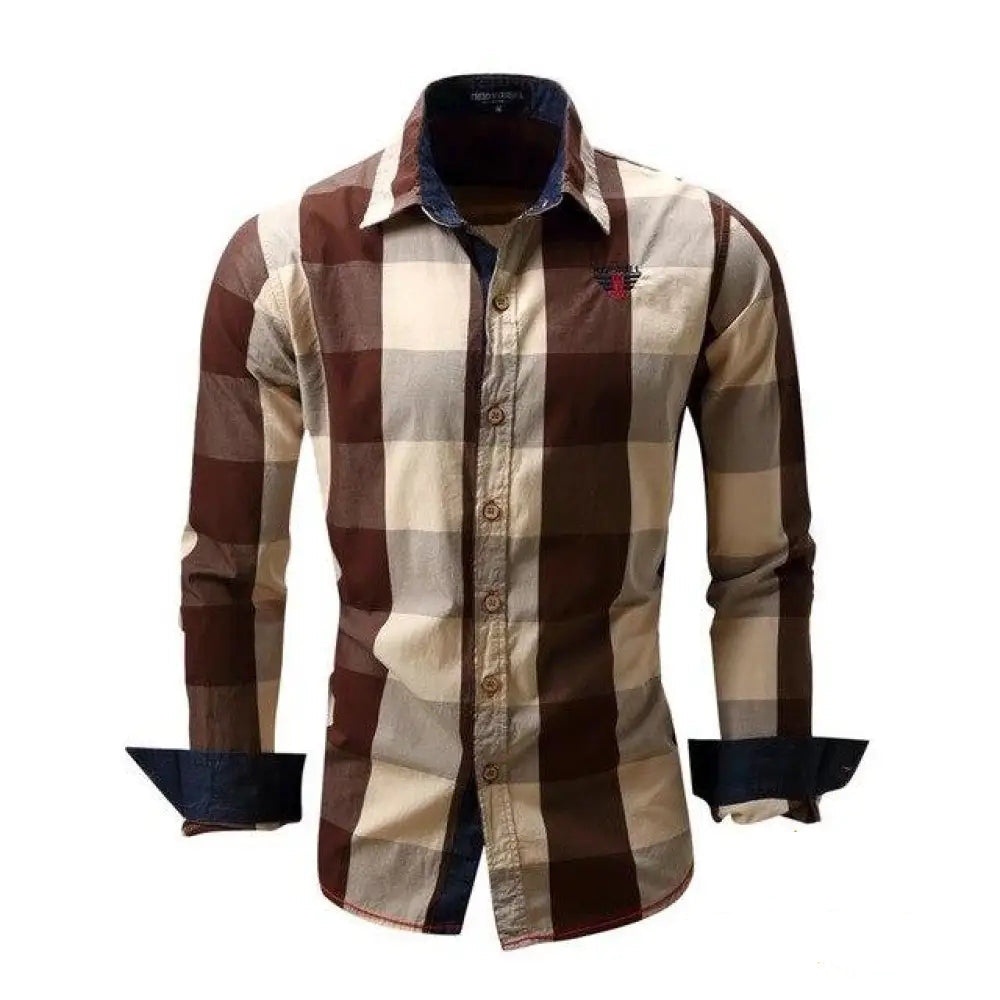 Camisa Social Alpha Plaidiq Azul - AlphaCode