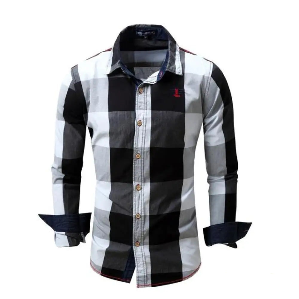 Camisa Social Alpha Plaidiq Azul - AlphaCode