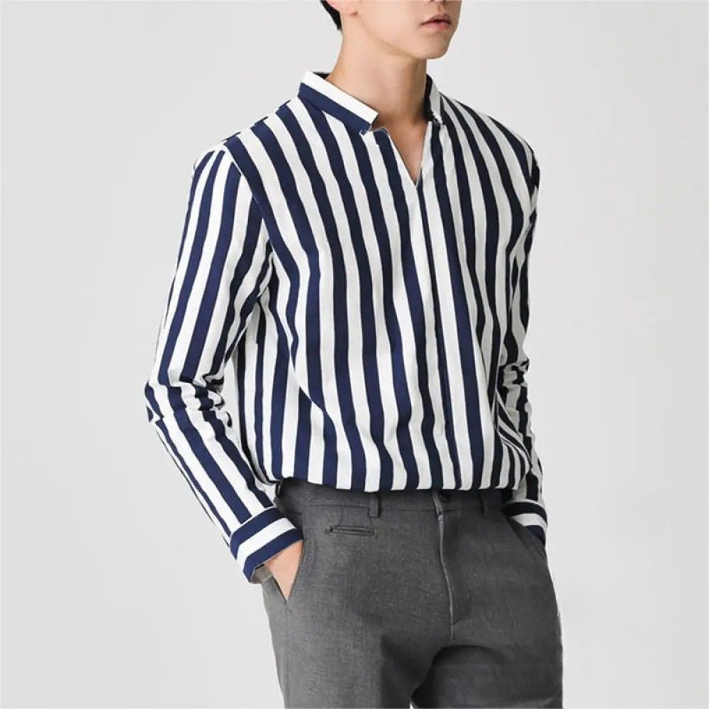 Camisa Social Alpha Spand Azul - AlphaCode