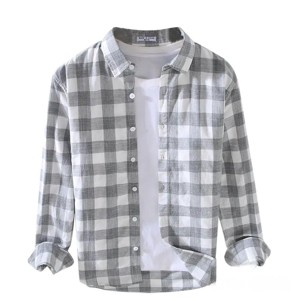 Camisa Social Alpha Trebisove Cinza - AlphaCode