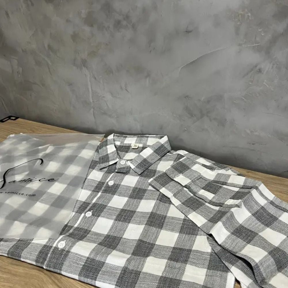Camisa Social Alpha Trebisove Cinza - AlphaCode