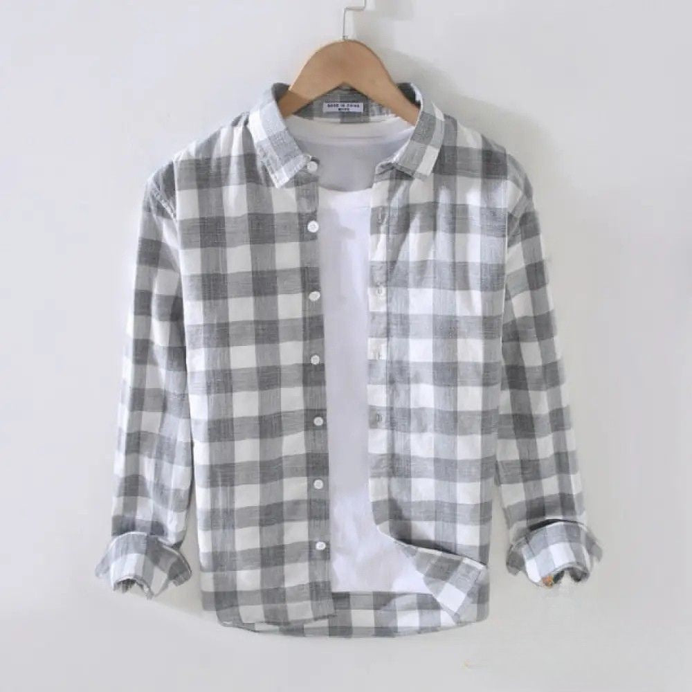Camisa Social Alpha Trebisove Cinza - AlphaCode