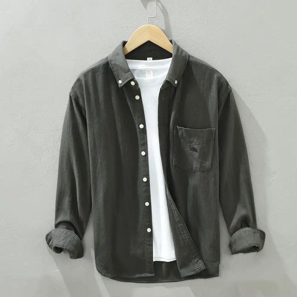 Camisa Social Alpha Zilina Caqui - AlphaCode