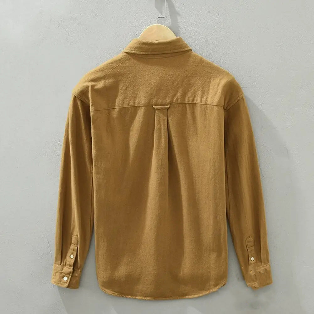 Camisa Social Alpha Zilina Caqui - AlphaCode