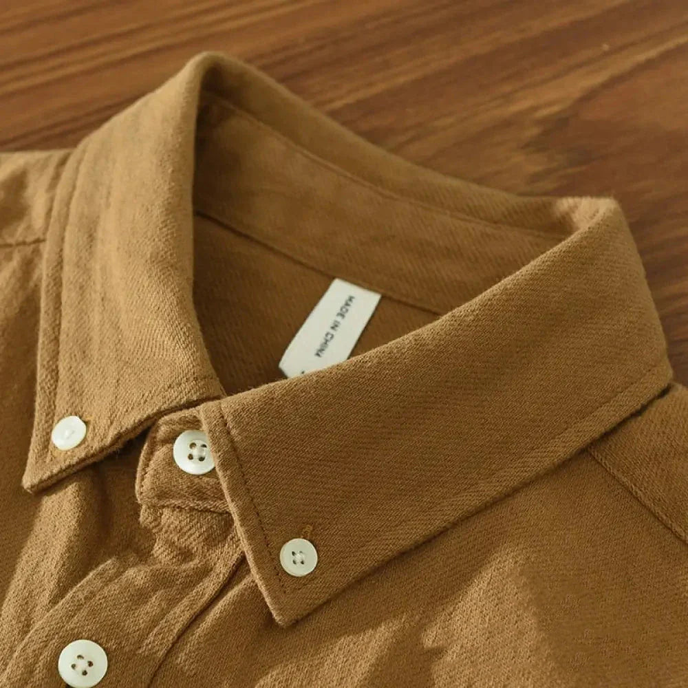 Camisa Social Alpha Zilina Caqui - AlphaCode