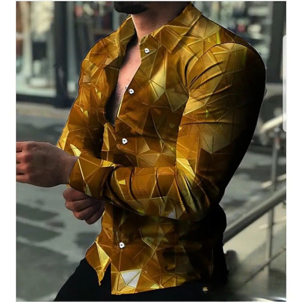 Camisa Social Slim Estampada Masculina Em Casimira - AlphaCode