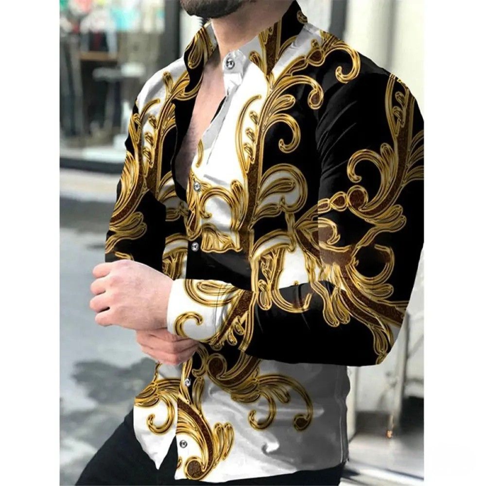 Camisa Social Slim Estampada Masculina Em Casimira - AlphaCode