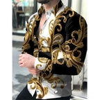 Camisa Social Slim Estampada Masculina Em Casimira - AlphaCode