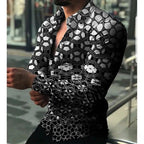 Camisa Social Slim Estampada Masculina Em Casimira - AlphaCode