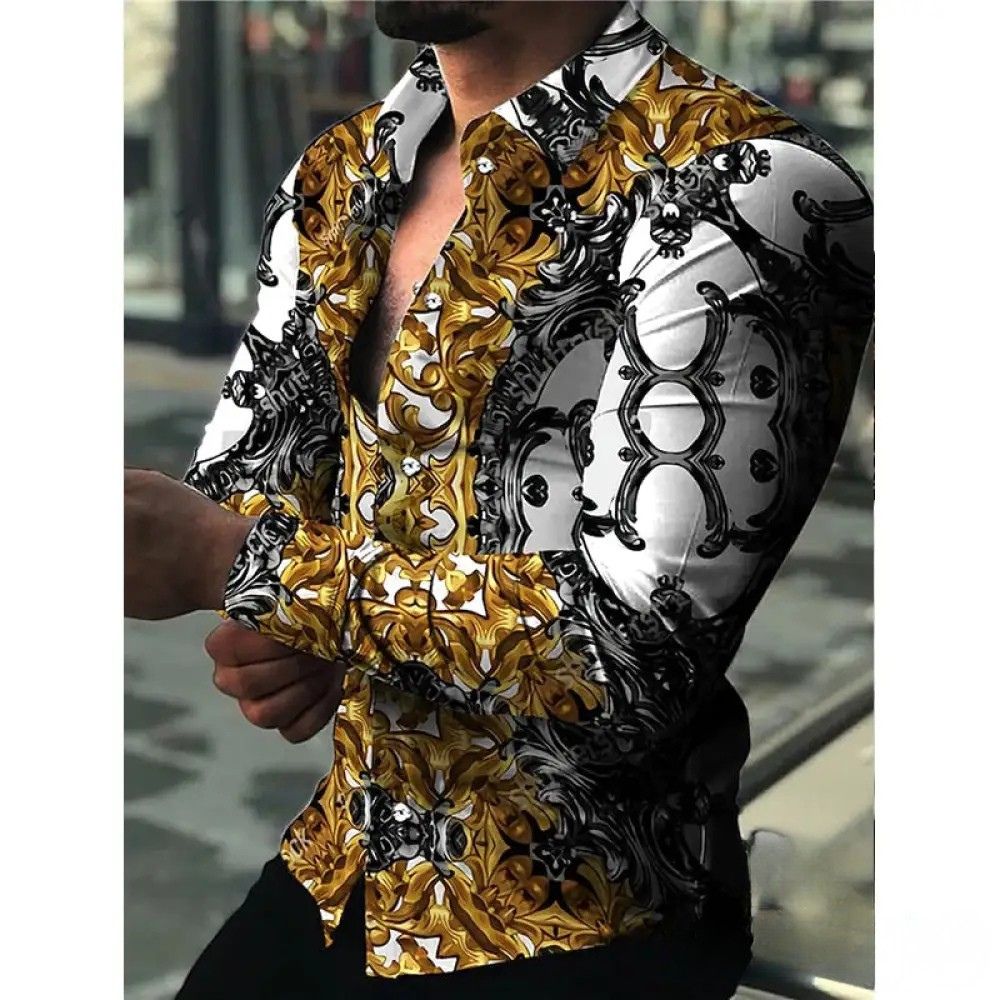Camisa Social Slim Estampada Masculina Em Casimira - AlphaCode