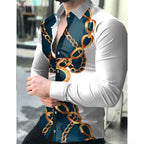 Camisa Social Slim Estampada Masculina Em Casimira - AlphaCode