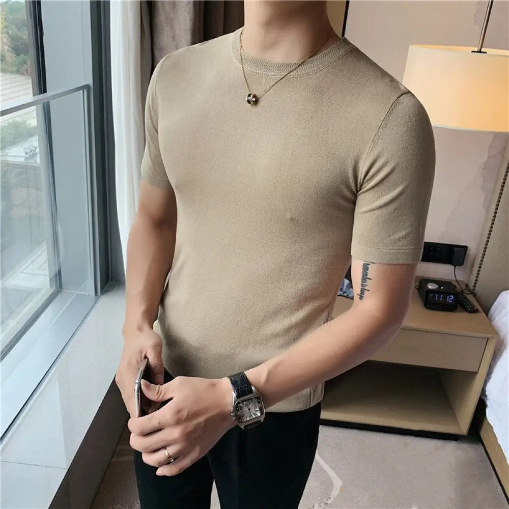 Camiseta Alpha Tricot Edessa Marrom - AlphaCode