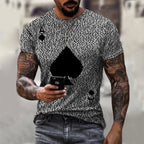 Camiseta Estampa 3d Cartas Dourado - AlphaCode