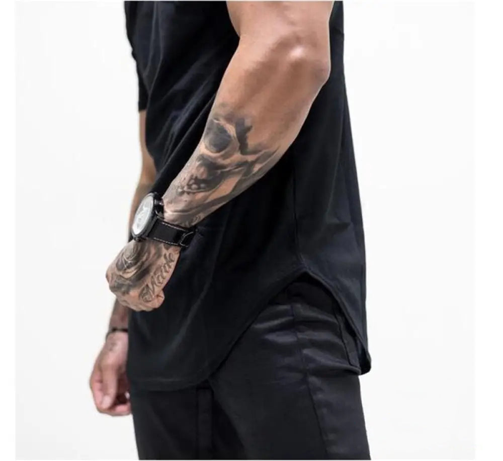 Camiseta Long Line Alpha Preto - AlphaCode
