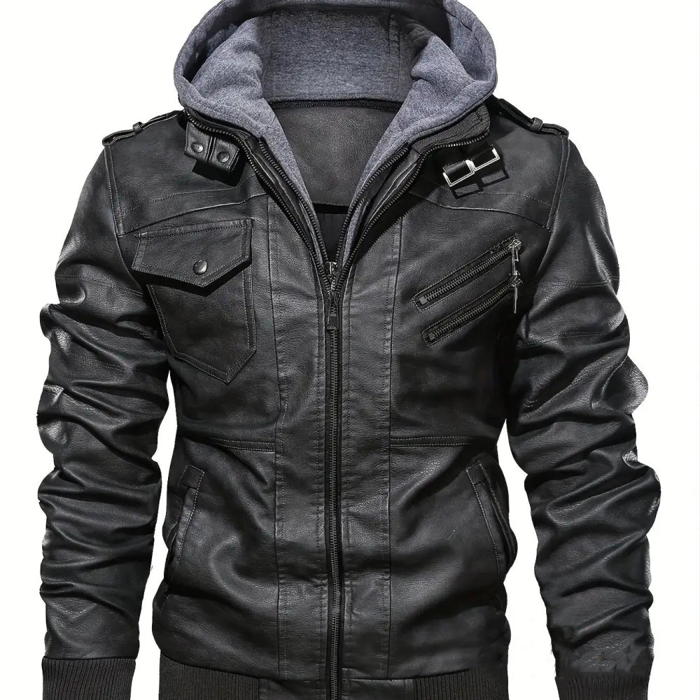 Jaqueta Alpha Black Hooded Preto - AlphaCode