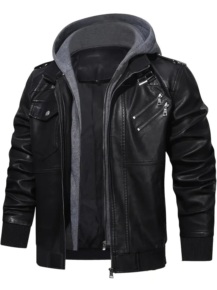 Jaqueta Alpha Black Hooded Preto - AlphaCode