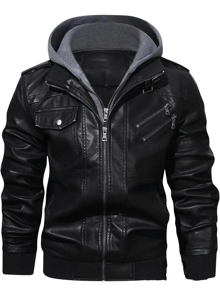 Jaqueta Alpha Black Hooded Preto - AlphaCode