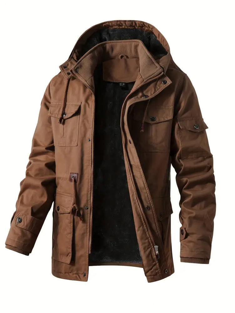 Jaqueta Alpha Fleece Windbreak Masculina Caqui - AlphaCode