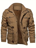 Jaqueta Alpha Fleece Windbreak Masculina Caqui - AlphaCode