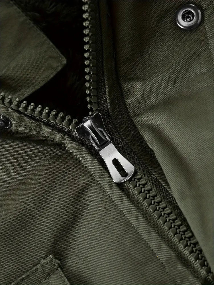 Jaqueta Alpha Fleece Windbreak Masculina Caqui - AlphaCode